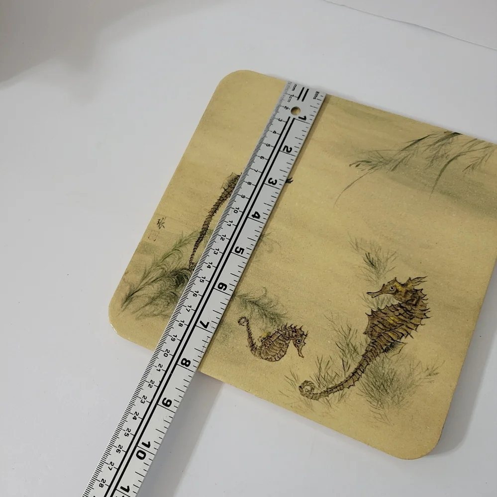 Seahorse Stone Trivet Cork Back 8